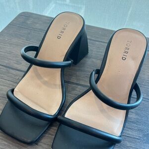 Torrid open square toe heels (WIDE FIT)